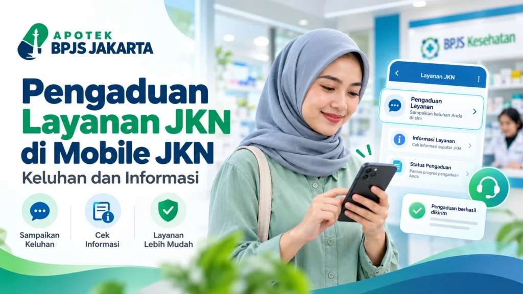 Ilustrasi pengaduan layanan JKN dan permintaan informasi melalui Mobile JKN